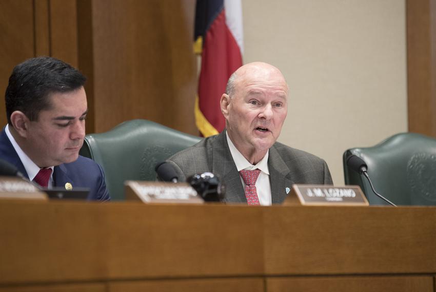 State Rep. John Raney, R-College Station, lays out his bill HB 355 in the House Higher Education Committee on March 22, 2017.  Raney's bill would forbid registered sex offenders from residing in college dorms to help curb the crime o sexual assaults on Texas college campuses.  