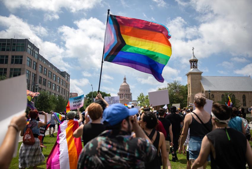 Hundreds joined the Queer March on the Capitol in Austin on April 15, 2023.