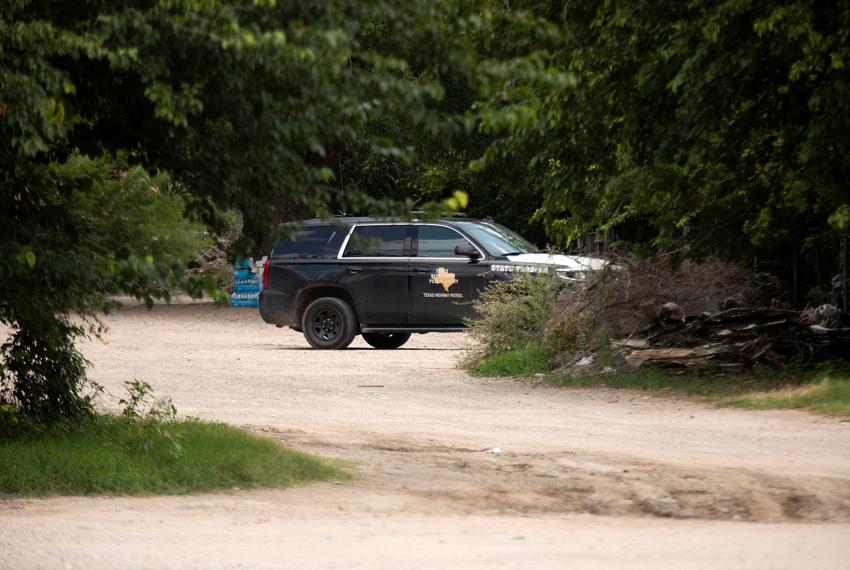 A Texas Department of Public Safety vehicle is stationed near the U.S. and Mexico border in Del Rio on July 22, 2021.
