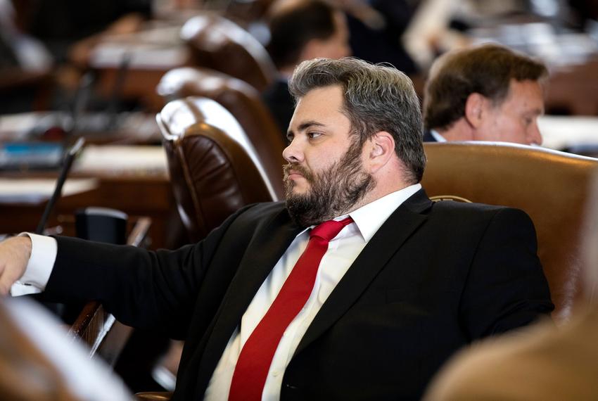Former state Rep. Jonathan Stickland, R-Bedford, on the House floor on May 25, 2019.