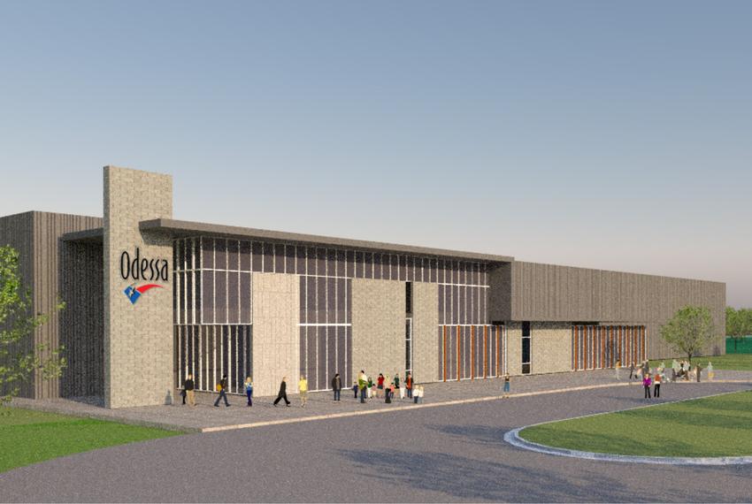 A rendering of the Odessa Sports Center.