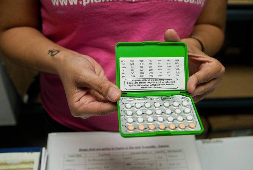 Various birth control pills available at a Planned Parenthood in Austin.