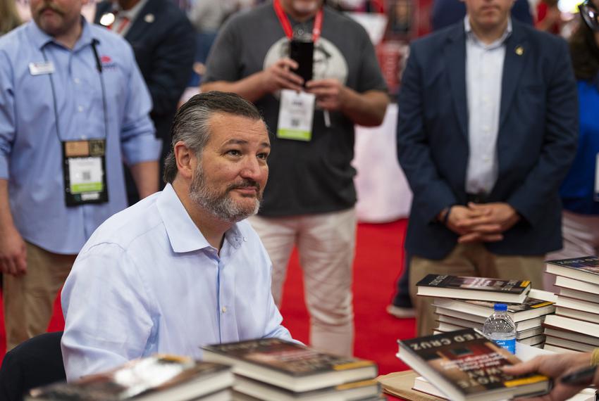 U.S. Sen. Ted Cruz signs books and greets supporters during the Republican Party of Texas 2022 convention at the George R. Brown Convention Center in Houston on Friday, June 17, 2022.