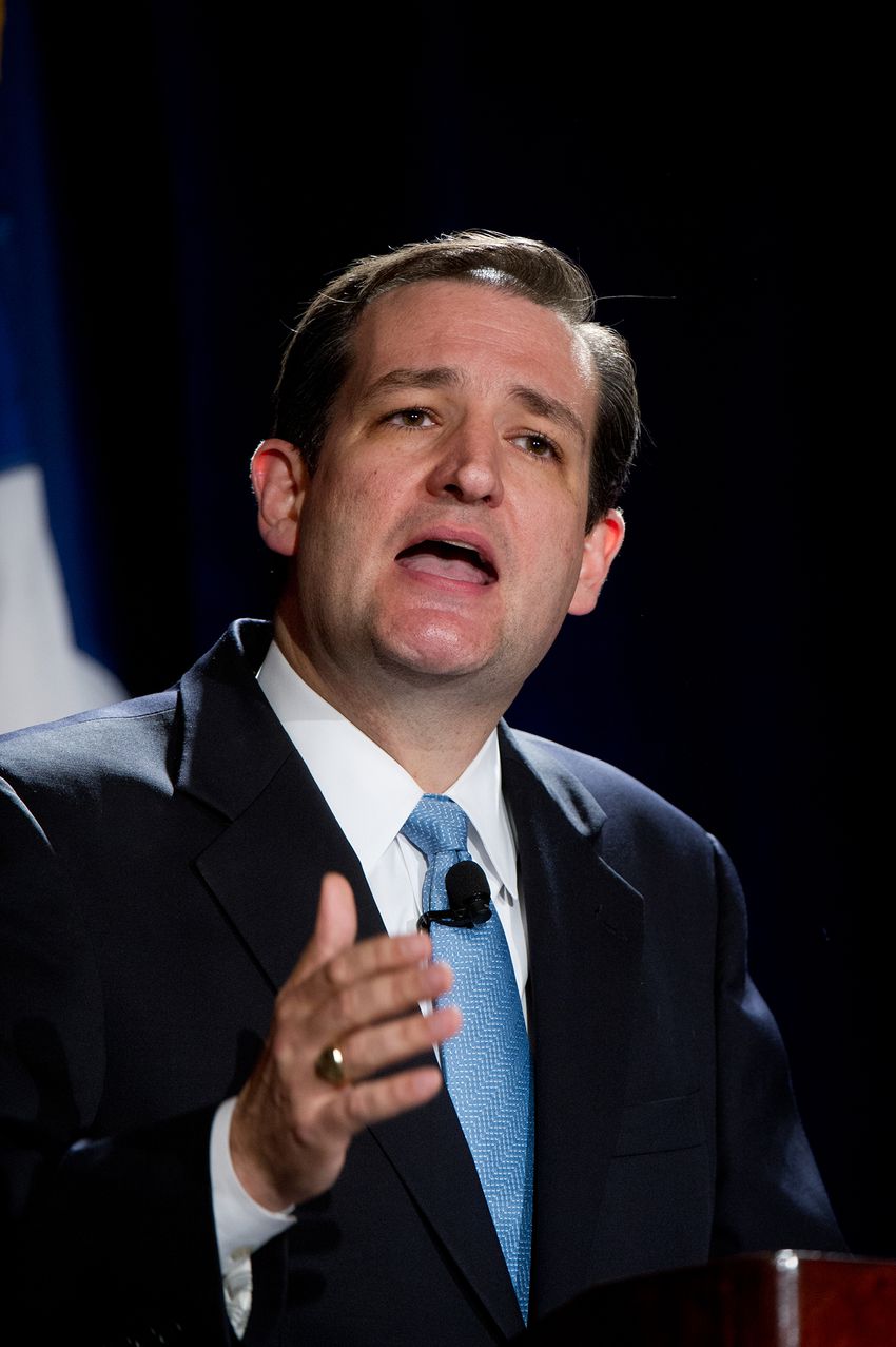 Ted Cruz, then a Republican candidate for U.S. Senate, speaks at a candidate forum in Austin on Jan. 12, 2012.